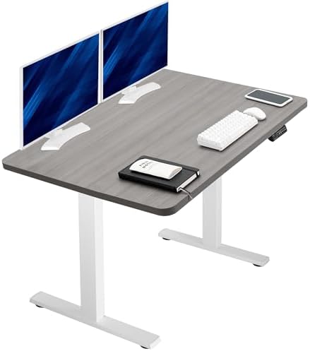  VIVO DESK-KIT-1B7B-36 - Escritorio eléctrico de pie de 71 x 36 pulgadas, ajuste de altura de memoria, serie 1B, marco negro con parte superior negra