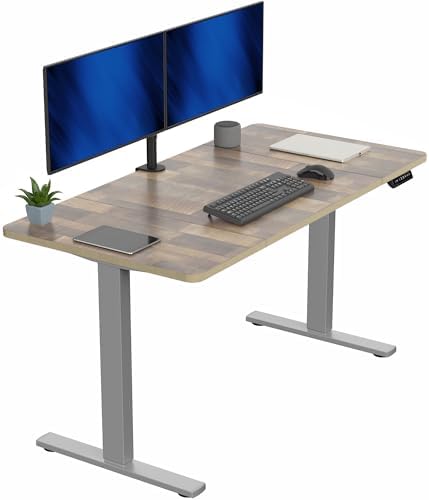 VIVO DESK-KIT-1B7B-36 - Escritorio eléctrico de pie de 71 x 36 pulgadas, ajuste de altura de memoria, serie 1B, marco negro con parte superior negra