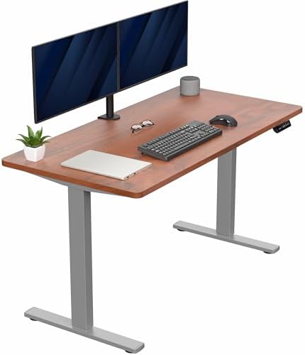  VIVO DESK-KIT-1B7B-36 - Escritorio eléctrico de pie de 71 x 36 pulgadas, ajuste de altura de memoria, serie 1B, marco negro con parte superior negra