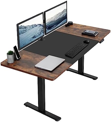  VIVO DESK-KIT-1B7B-36 - Escritorio eléctrico de pie de 71 x 36 pulgadas, ajuste de altura de memoria, serie 1B, marco negro con parte superior negra