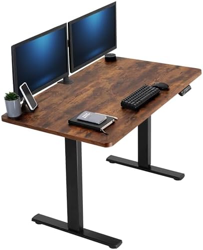  VIVO DESK-KIT-1B7B-36 - Escritorio eléctrico de pie de 71 x 36 pulgadas, ajuste de altura de memoria, serie 1B, marco negro con parte superior negra