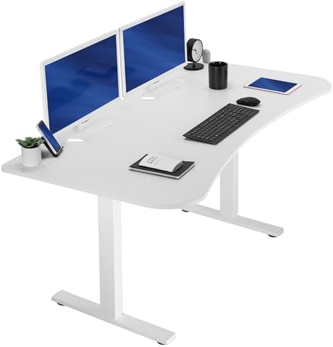  VIVO DESK-KIT-1B7B-36 - Escritorio eléctrico de pie de 71 x 36 pulgadas, ajuste de altura de memoria, serie 1B, marco negro con parte superior negra