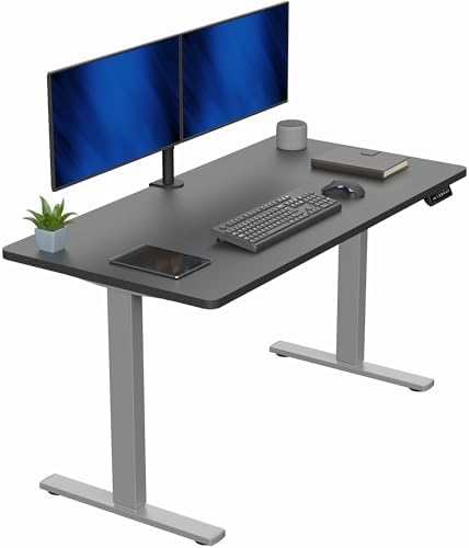  VIVO DESK-KIT-1B7B-36 - Escritorio eléctrico de pie de 71 x 36 pulgadas, ajuste de altura de memoria, serie 1B, marco negro con parte superior negra
