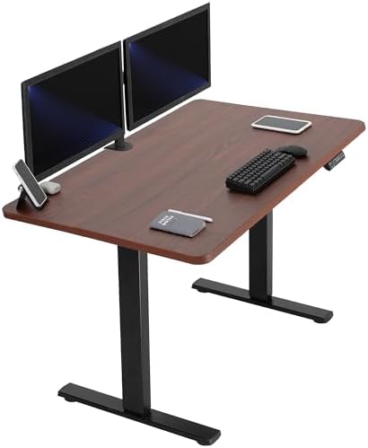  VIVO DESK-KIT-1B7B-36 - Escritorio eléctrico de pie de 71 x 36 pulgadas, ajuste de altura de memoria, serie 1B, marco negro con parte superior negra