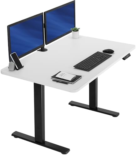  VIVO DESK-KIT-1B7B-36 - Escritorio eléctrico de pie de 71 x 36 pulgadas, ajuste de altura de memoria, serie 1B, marco negro con parte superior negra