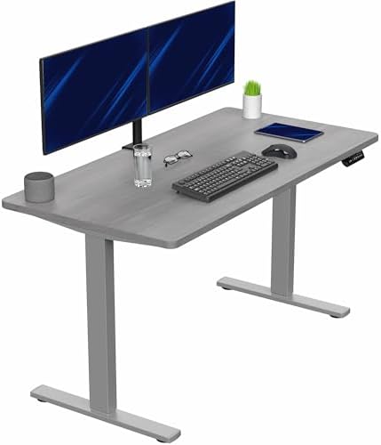  VIVO DESK-KIT-1B7B-36 - Escritorio eléctrico de pie de 71 x 36 pulgadas, ajuste de altura de memoria, serie 1B, marco negro con parte superior negra