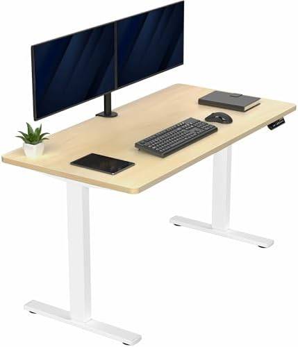  VIVO DESK-KIT-1B7B-36 - Escritorio eléctrico de pie de 71 x 36 pulgadas, ajuste de altura de memoria, serie 1B, marco negro con parte superior negra