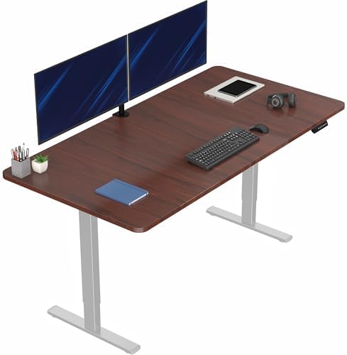  VIVO DESK-KIT-1B7B-36 - Escritorio eléctrico de pie de 71 x 36 pulgadas, ajuste de altura de memoria, serie 1B, marco negro con parte superior negra