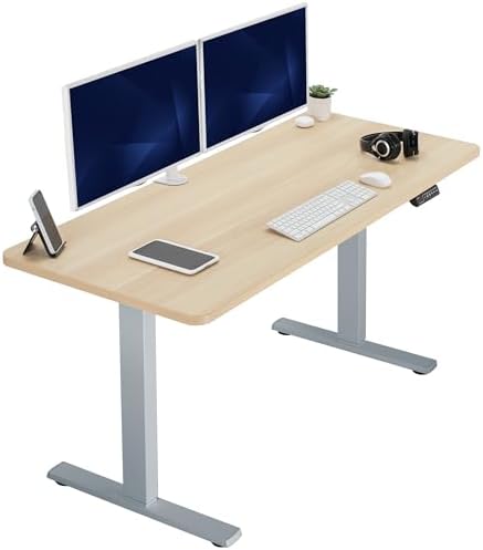  VIVO DESK-KIT-1B7B-36 - Escritorio eléctrico de pie de 71 x 36 pulgadas, ajuste de altura de memoria, serie 1B, marco negro con parte superior negra