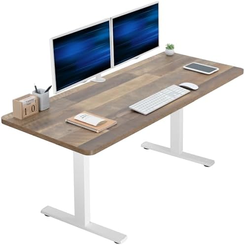  VIVO DESK-KIT-1B7B-36 - Escritorio eléctrico de pie de 71 x 36 pulgadas, ajuste de altura de memoria, serie 1B, marco negro con parte superior negra
