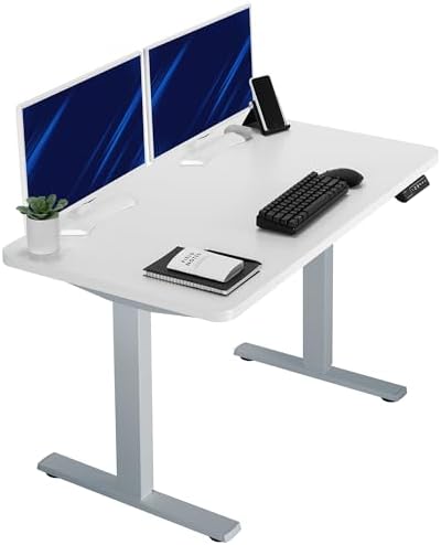  VIVO DESK-KIT-1B7B-36 - Escritorio eléctrico de pie de 71 x 36 pulgadas, ajuste de altura de memoria, serie 1B, marco negro con parte superior negra