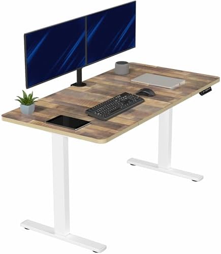  VIVO DESK-KIT-1B7B-36 - Escritorio eléctrico de pie de 71 x 36 pulgadas, ajuste de altura de memoria, serie 1B, marco negro con parte superior negra