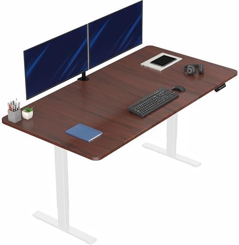  VIVO DESK-KIT-1B7B-36 - Escritorio eléctrico de pie de 71 x 36 pulgadas, ajuste de altura de memoria, serie 1B, marco negro con parte superior negra