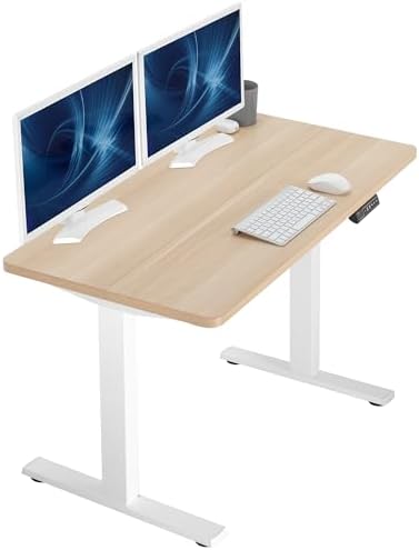  VIVO DESK-KIT-1B7B-36 - Escritorio eléctrico de pie de 71 x 36 pulgadas, ajuste de altura de memoria, serie 1B, marco negro con parte superior negra