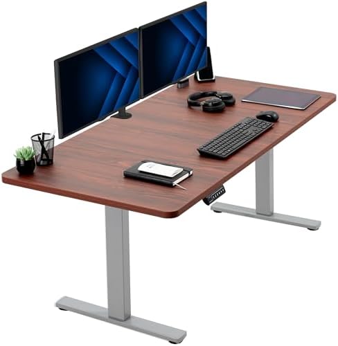  VIVO DESK-KIT-1B7B-36 - Escritorio eléctrico de pie de 71 x 36 pulgadas, ajuste de altura de memoria, serie 1B, marco negro con parte superior negra