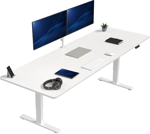  VIVO DESK-KIT-1B7B-36 - Escritorio eléctrico de pie de 71 x 36 pulgadas, ajuste de altura de memoria, serie 1B, marco negro con parte superior negra