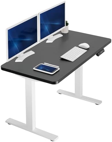  VIVO DESK-KIT-1B7B-36 - Escritorio eléctrico de pie de 71 x 36 pulgadas, ajuste de altura de memoria, serie 1B, marco negro con parte superior negra