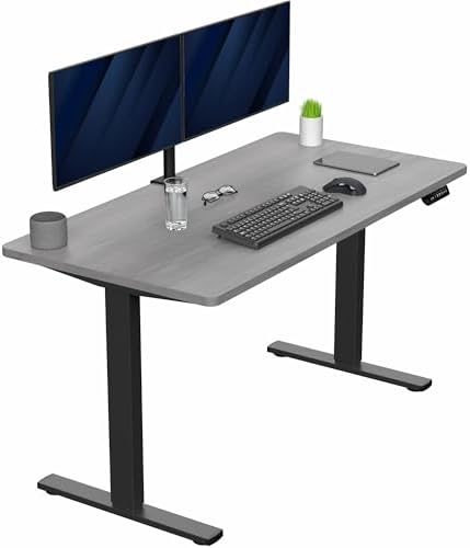  VIVO DESK-KIT-1B7B-36 - Escritorio eléctrico de pie de 71 x 36 pulgadas, ajuste de altura de memoria, serie 1B, marco negro con parte superior negra