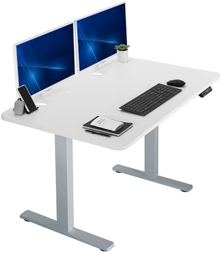  VIVO DESK-KIT-1B7B-36 - Escritorio eléctrico de pie de 71 x 36 pulgadas, ajuste de altura de memoria, serie 1B, marco negro con parte superior negra