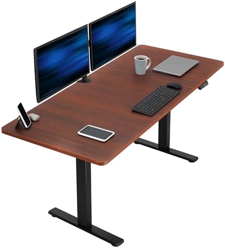  VIVO DESK-KIT-1B7B-36 - Escritorio eléctrico de pie de 71 x 36 pulgadas, ajuste de altura de memoria, serie 1B, marco negro con parte superior negra
