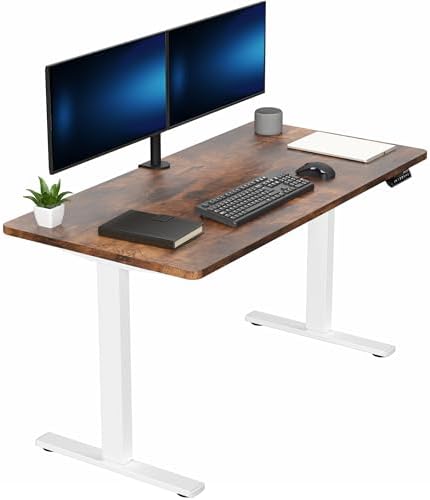  VIVO DESK-KIT-1B7B-36 - Escritorio eléctrico de pie de 71 x 36 pulgadas, ajuste de altura de memoria, serie 1B, marco negro con parte superior negra