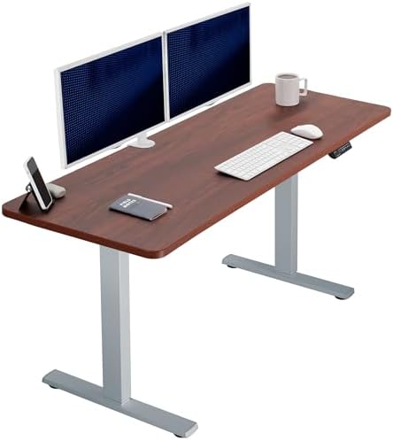  VIVO DESK-KIT-1B7B-36 - Escritorio eléctrico de pie de 71 x 36 pulgadas, ajuste de altura de memoria, serie 1B, marco negro con parte superior negra
