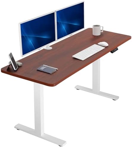  VIVO DESK-KIT-1B7B-36 - Escritorio eléctrico de pie de 71 x 36 pulgadas, ajuste de altura de memoria, serie 1B, marco negro con parte superior negra