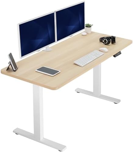  VIVO DESK-KIT-1B7B-36 - Escritorio eléctrico de pie de 71 x 36 pulgadas, ajuste de altura de memoria, serie 1B, marco negro con parte superior negra