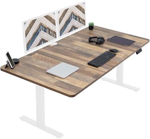  VIVO DESK-KIT-1B7B-36 - Escritorio eléctrico de pie de 71 x 36 pulgadas, ajuste de altura de memoria, serie 1B, marco negro con parte superior negra