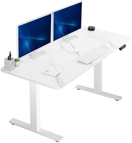 VIVO DESK-KIT-1B7B-36 - Escritorio eléctrico de pie de 71 x 36 pulgadas, ajuste de altura de memoria, serie 1B, marco negro con parte superior negra