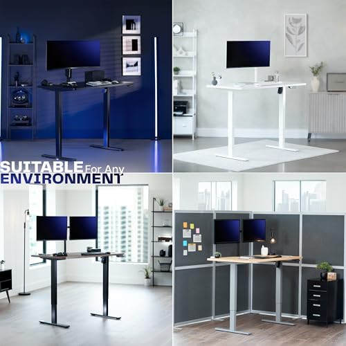  VIVO DESK-KIT-1B7B-36 - Escritorio eléctrico de pie de 71 x 36 pulgadas, ajuste de altura de memoria, serie 1B, marco negro con parte superior negra