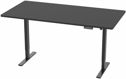  VIVO DESK-KIT-1B7B-36 - Escritorio eléctrico de pie de 71 x 36 pulgadas, ajuste de altura de memoria, serie 1B, marco negro con parte superior negra
