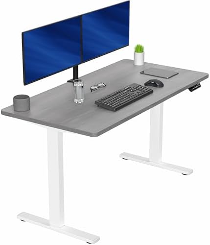  VIVO DESK-KIT-1B7B-36 - Escritorio eléctrico de pie de 71 x 36 pulgadas, ajuste de altura de memoria, serie 1B, marco negro con parte superior negra