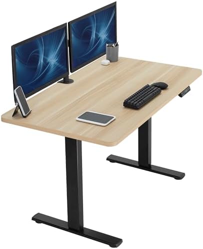  VIVO DESK-KIT-1B7B-36 - Escritorio eléctrico de pie de 71 x 36 pulgadas, ajuste de altura de memoria, serie 1B, marco negro con parte superior negra