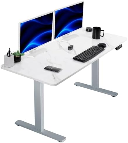  VIVO DESK-KIT-1B7B-36 - Escritorio eléctrico de pie de 71 x 36 pulgadas, ajuste de altura de memoria, serie 1B, marco negro con parte superior negra