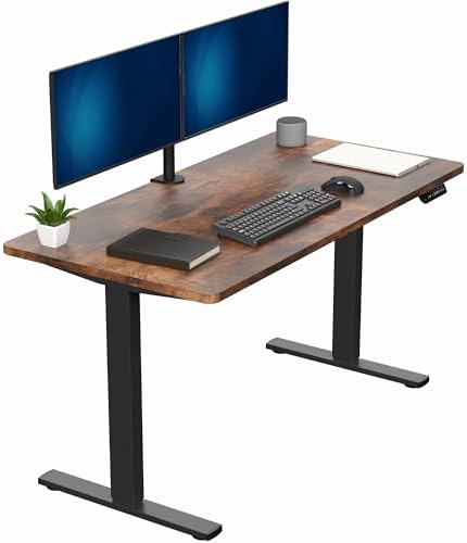  VIVO DESK-KIT-1B7B-36 - Escritorio eléctrico de pie de 71 x 36 pulgadas, ajuste de altura de memoria, serie 1B, marco negro con parte superior negra