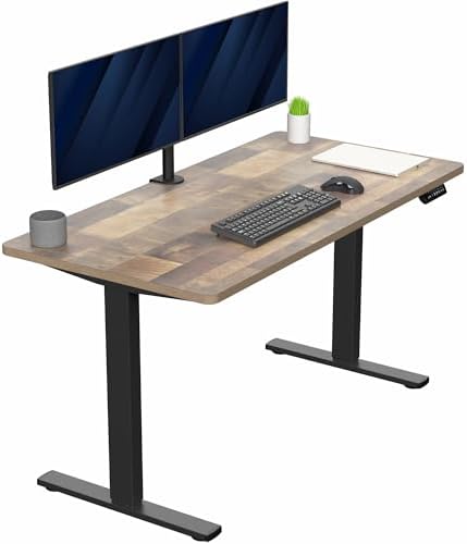  VIVO DESK-KIT-1B7B-36 - Escritorio eléctrico de pie de 71 x 36 pulgadas, ajuste de altura de memoria, serie 1B, marco negro con parte superior negra