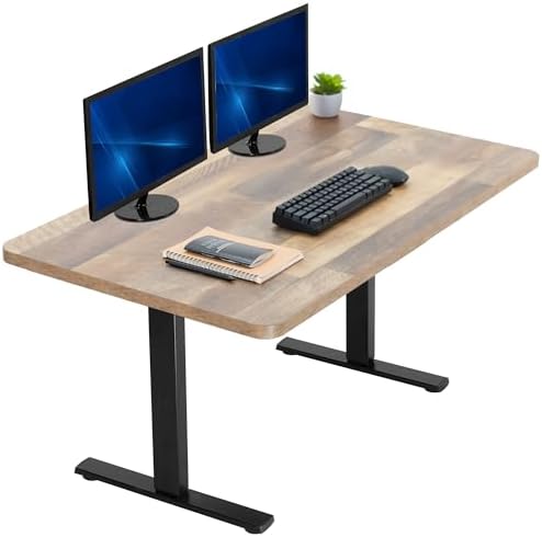  VIVO DESK-KIT-1B7B-36 - Escritorio eléctrico de pie de 71 x 36 pulgadas, ajuste de altura de memoria, serie 1B, marco negro con parte superior negra