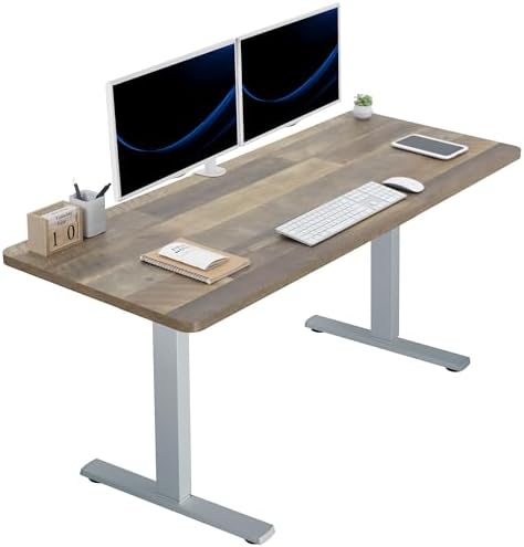 VIVO DESK-KIT-1B7B-36 - Escritorio eléctrico de pie de 71 x 36 pulgadas, ajuste de altura de memoria, serie 1B, marco negro con parte superior negra