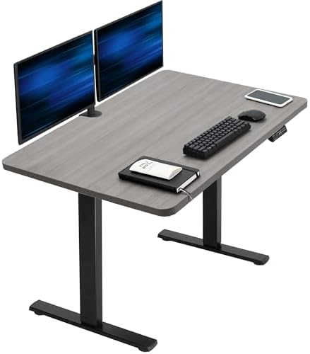  VIVO DESK-KIT-1B7B-36 - Escritorio eléctrico de pie de 71 x 36 pulgadas, ajuste de altura de memoria, serie 1B, marco negro con parte superior negra
