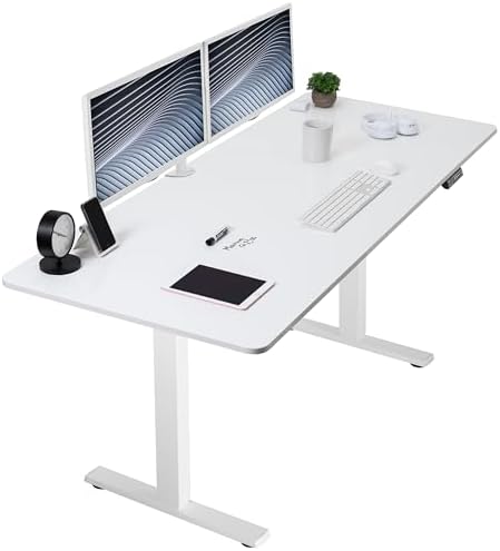  VIVO DESK-KIT-1B7B-36 - Escritorio eléctrico de pie de 71 x 36 pulgadas, ajuste de altura de memoria, serie 1B, marco negro con parte superior negra