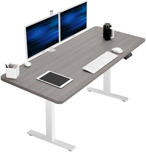  VIVO DESK-KIT-1B7B-36 - Escritorio eléctrico de pie de 71 x 36 pulgadas, ajuste de altura de memoria, serie 1B, marco negro con parte superior negra