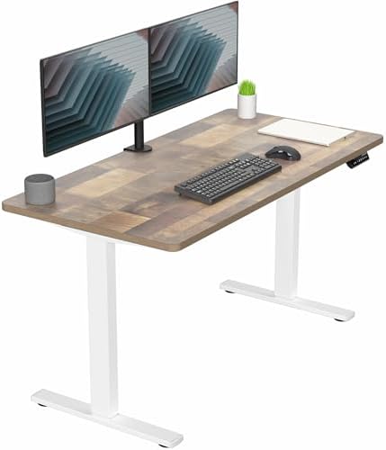  VIVO DESK-KIT-1B7B-36 - Escritorio eléctrico de pie de 71 x 36 pulgadas, ajuste de altura de memoria, serie 1B, marco negro con parte superior negra