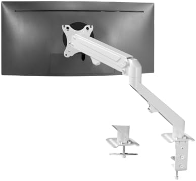 VIVO Heavy Duty Aluminum Ultrawide Monitor Tension Arm for up to 49 inch Screens  Holds 44 lbs  Premium Desk Mount Stand Designed for Samsung Odyssey G9 and More  Black  STAND V101V