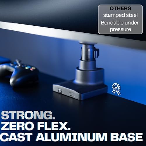 VIVO Pneumatic Arm Dual Ultrawide Monitor Wall Mount for Up to 49 inch Screens  Holds 2 Ultra Wides Up to 33 5 lbs Each  Black  MOUNT V120K