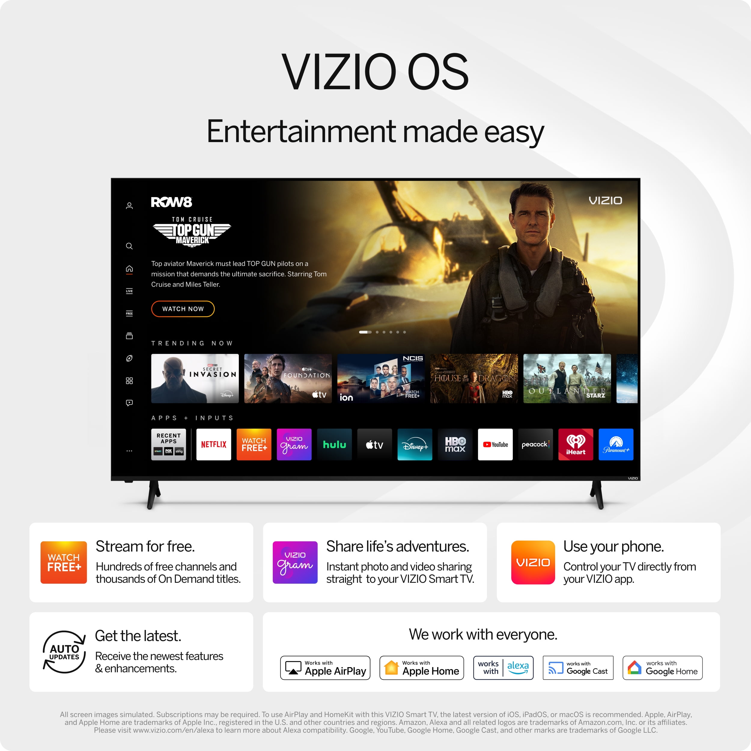 VIZIO 43" Class 4K LED HDR Smart TV  V4K43M 08 