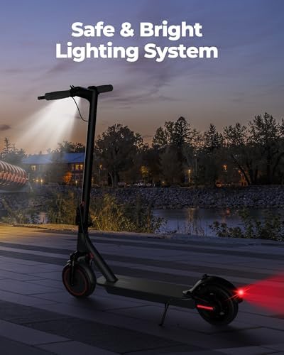VOLPAM Electric Scooter  350W/500W Powerful Motor  8 5/10 Solid Tires  19/22Mph  28/23/21/16 Miles Max Range  Dual Braking