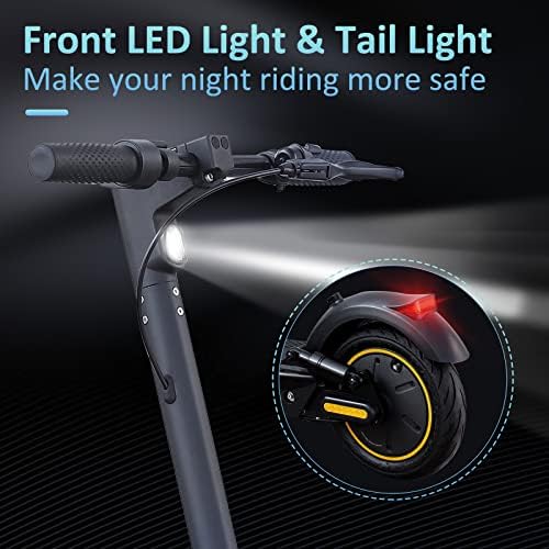 VOLPAM Electric Scooter  350W/500W Powerful Motor  8 5/10 Solid Tires  19/22Mph  28/23/21/16 Miles Max Range  Dual Braking