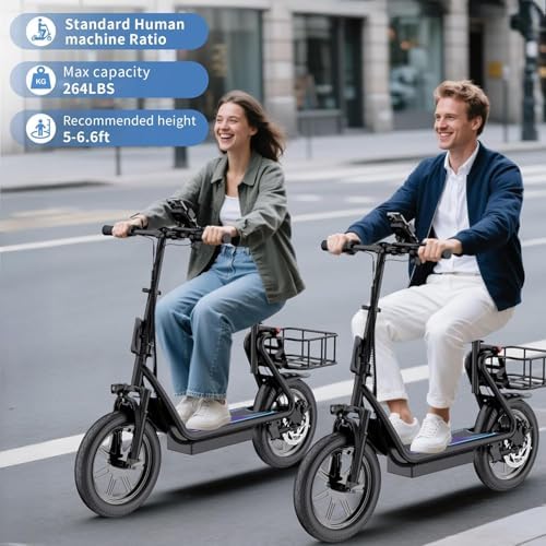 VOLPAM Electric Scooter  350W/500W Powerful Motor  8 5/10 Solid Tires  19/22Mph  28/23/21/16 Miles Max Range  Dual Braking