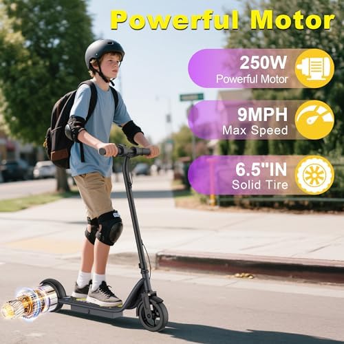 VOLPAM Electric Scooter  350W/500W Powerful Motor  8 5/10 Solid Tires  19/22Mph  28/23/21/16 Miles Max Range  Dual Braking